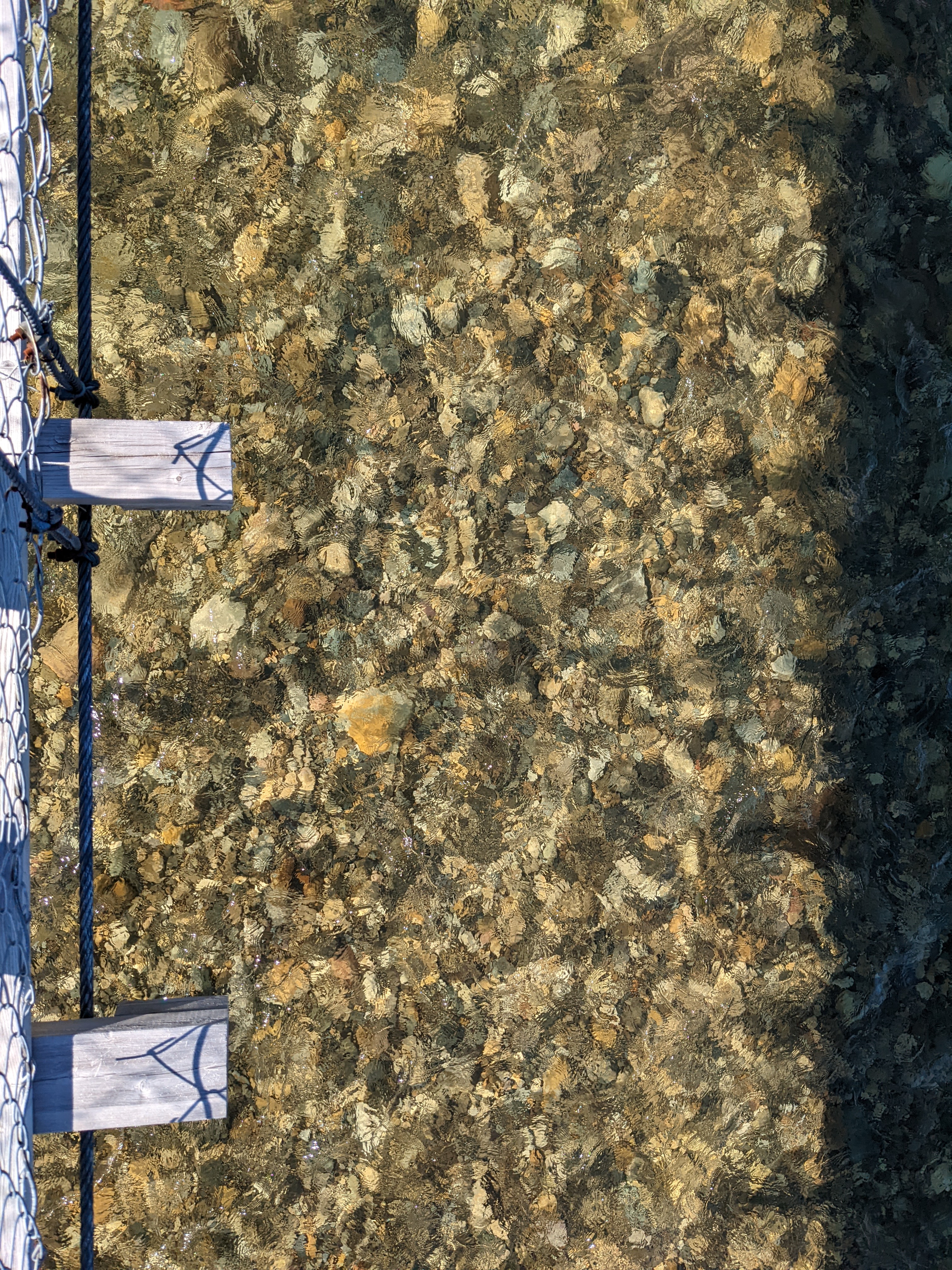 view of water from a foot bridge