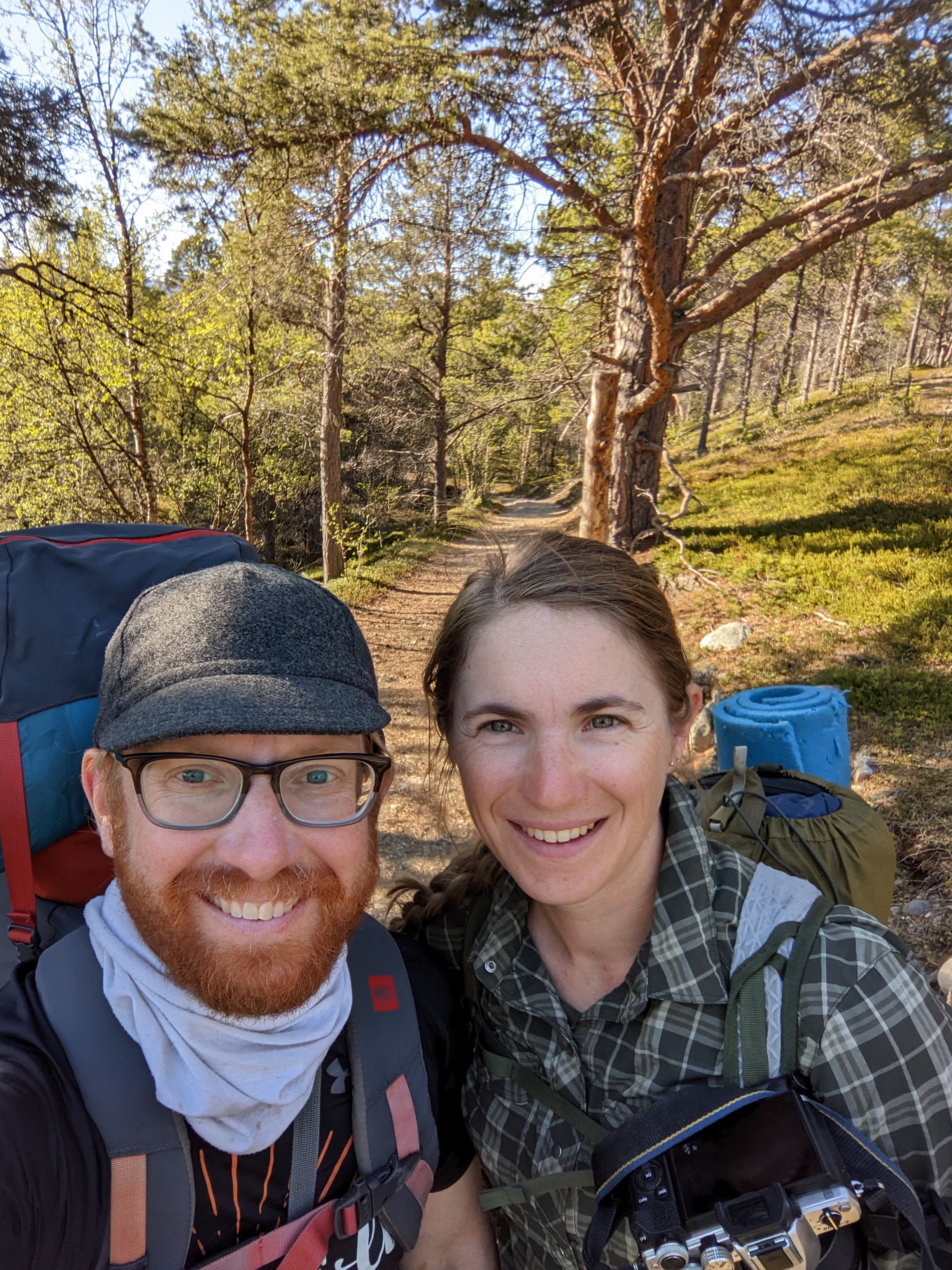 H and Me at the top of the trail to the cabin