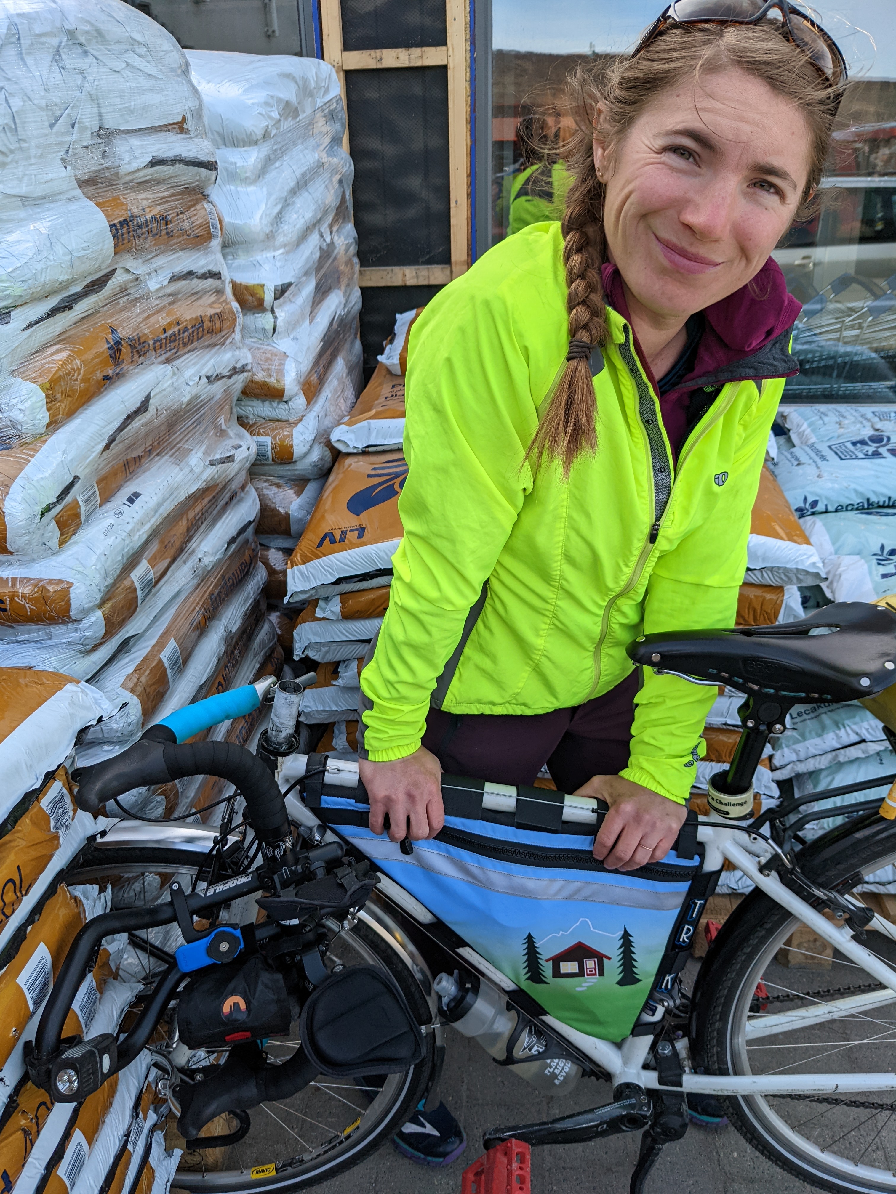 my able assistant keeping the bike in check during star nut installation