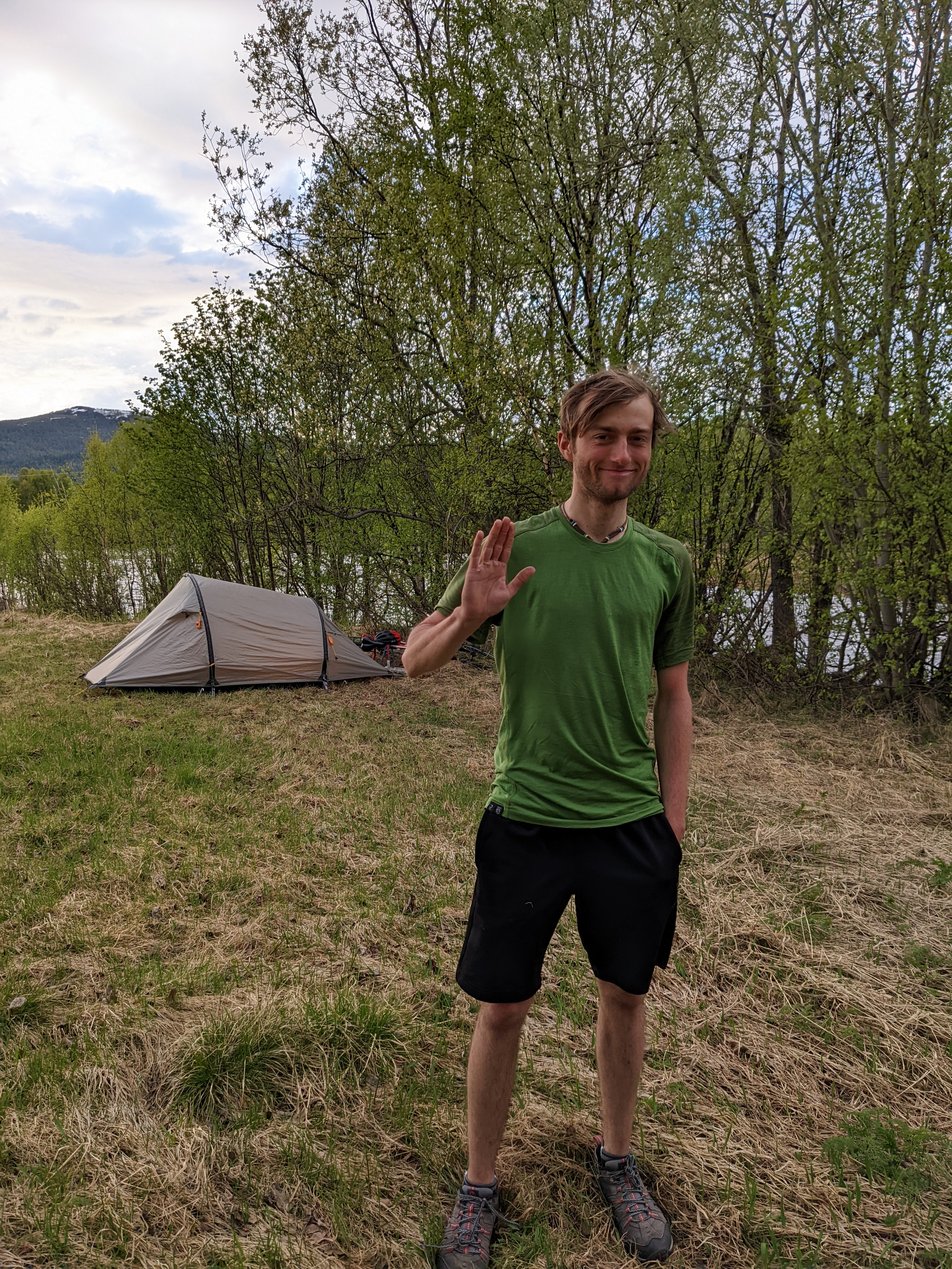 Florian waving at the camera