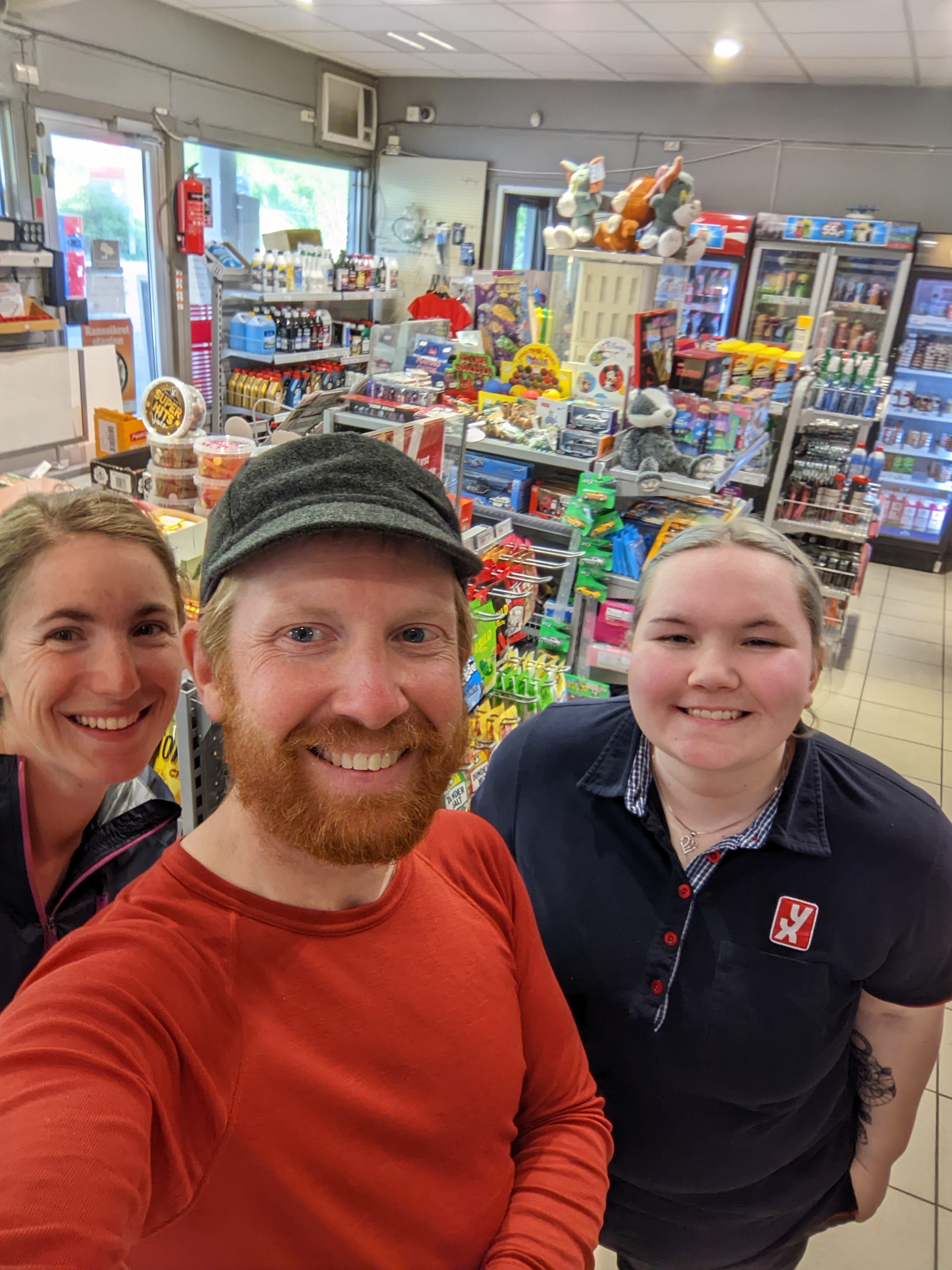 Mia and us at the candy aisle