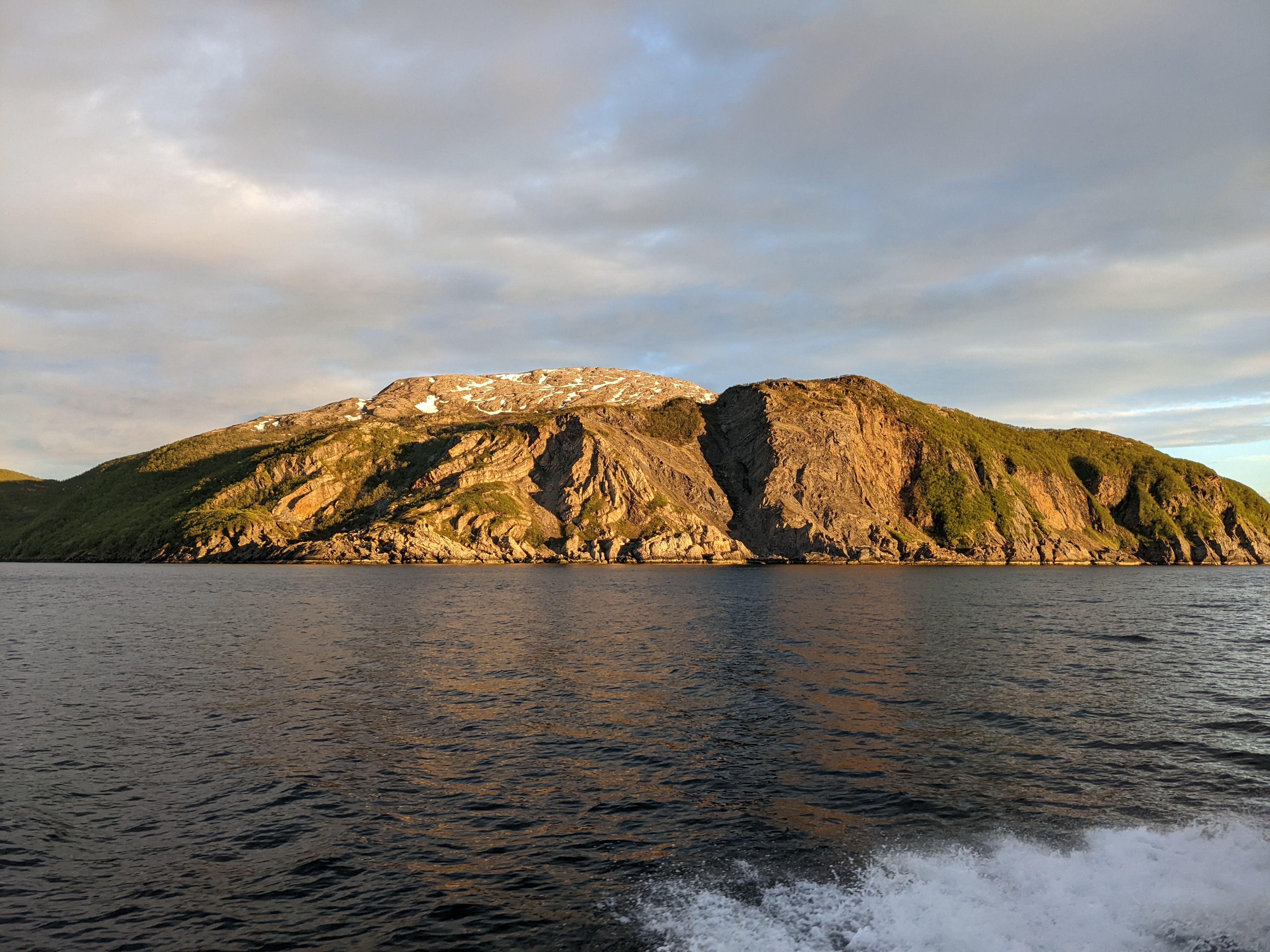 An island with dramatically folded stone